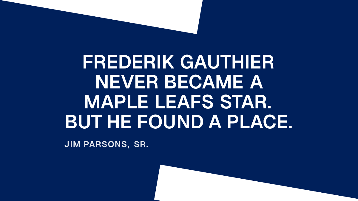 Frederik Gauthier Never Became a Maple Leafs Star. But He Found a Place.