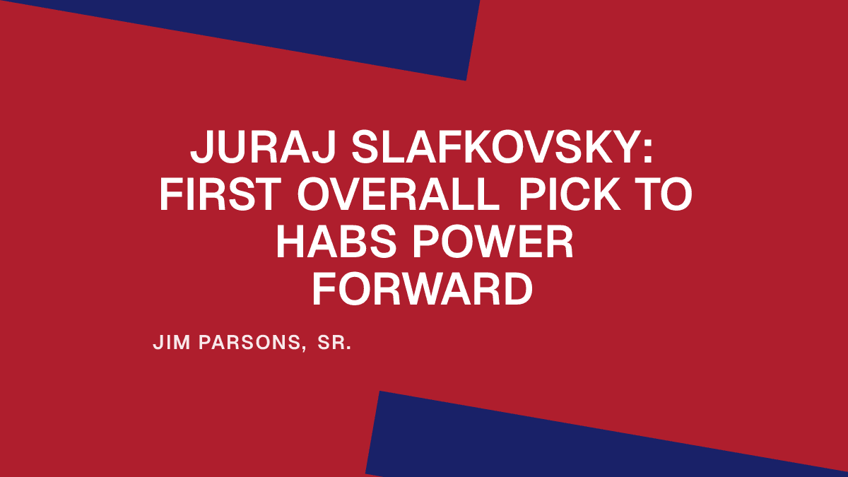 Juraj Slafkovsky: First Overall Pick to Habs Power Forward