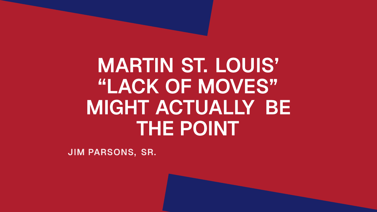 Martin St. Louis’ “Lack of Moves” Might Actually Be the Point