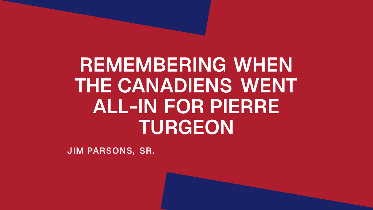 Remembering When the Canadiens Went All-In for Pierre Turgeon