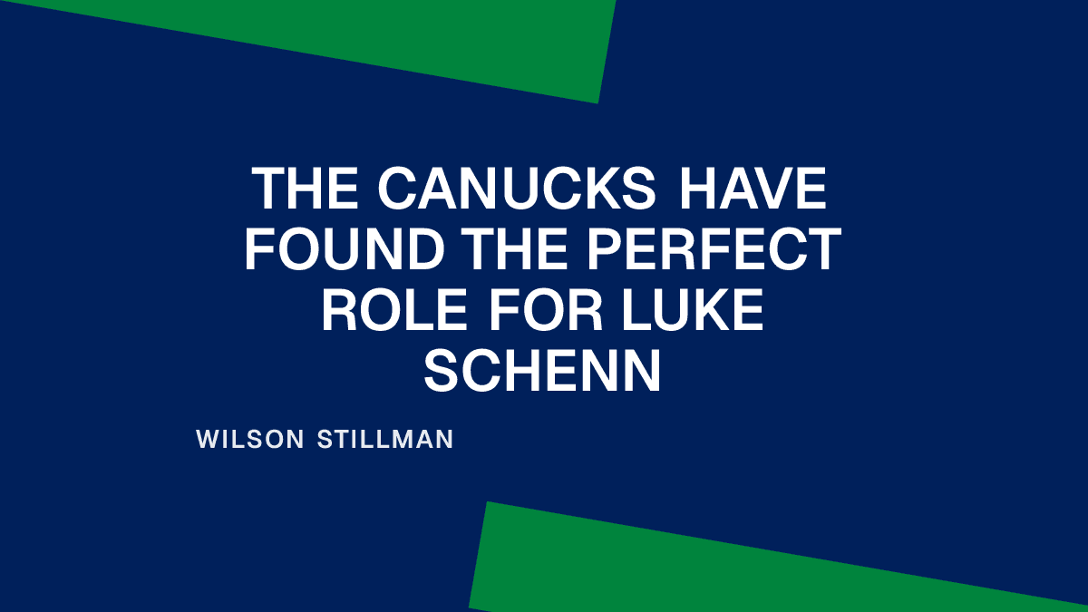 The Canucks Have Found the Perfect Role for Luke Schenn