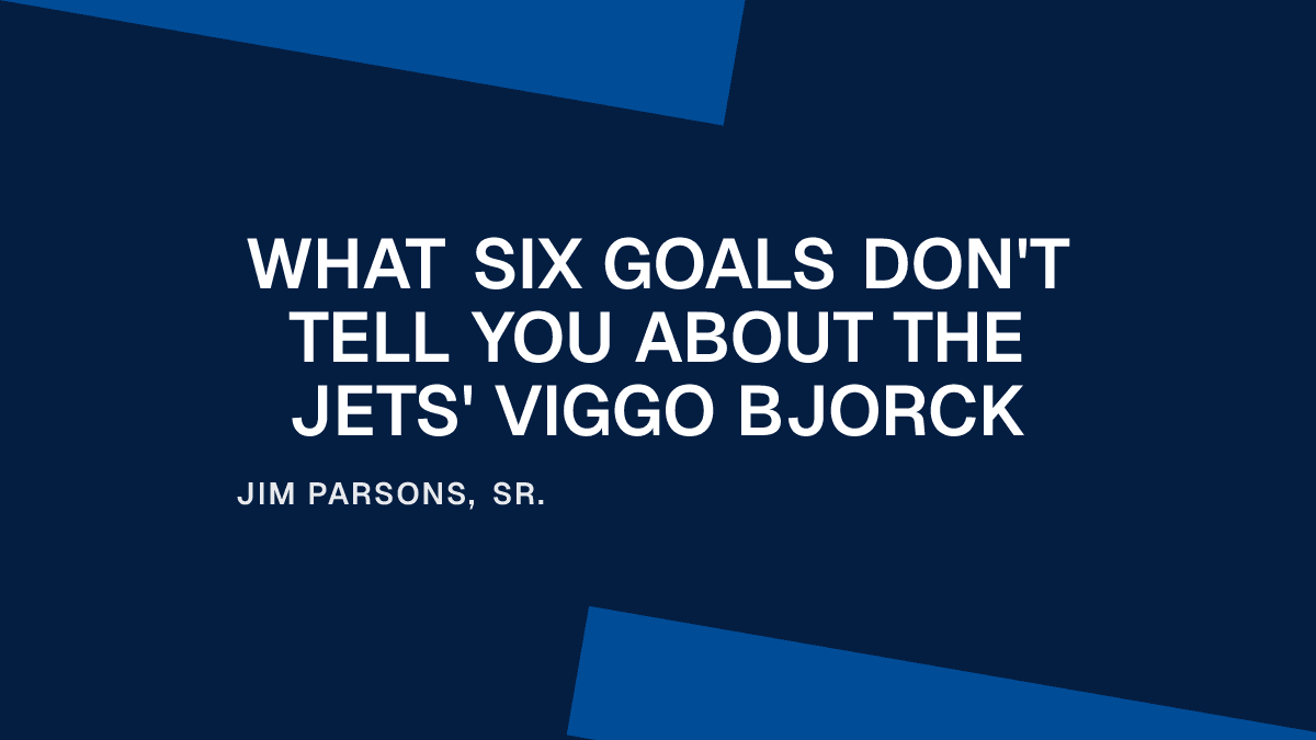 What Six Goals Don't Tell You About the Jets' Viggo Bjorck